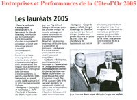 article Entreprises et Performances de la C&ocirc;te-d'Or 2005